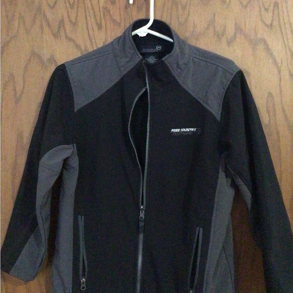 Free Country Black and Gray Bomber Jacket